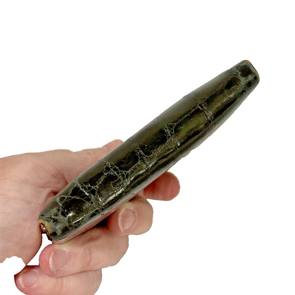 Vintage Coin Purse Black Moc Croc Leather Brass Hardware Snap Closure Wallet - Picture 8 of 9